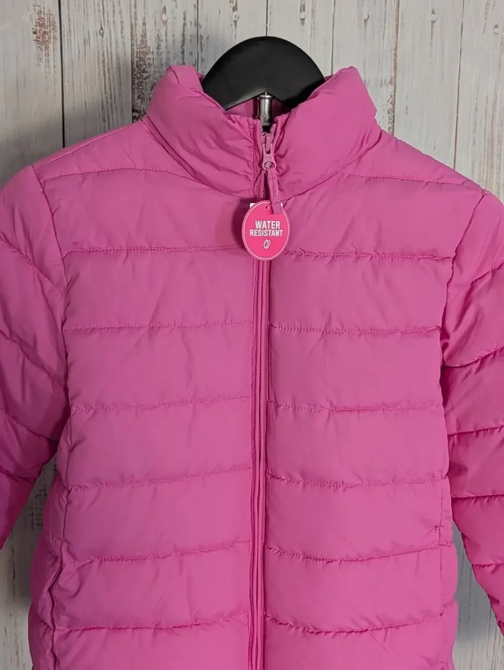 The Childrens Place Puffer Jacket Girls XL 14 Bubblegum Pink Water Resistant NWT